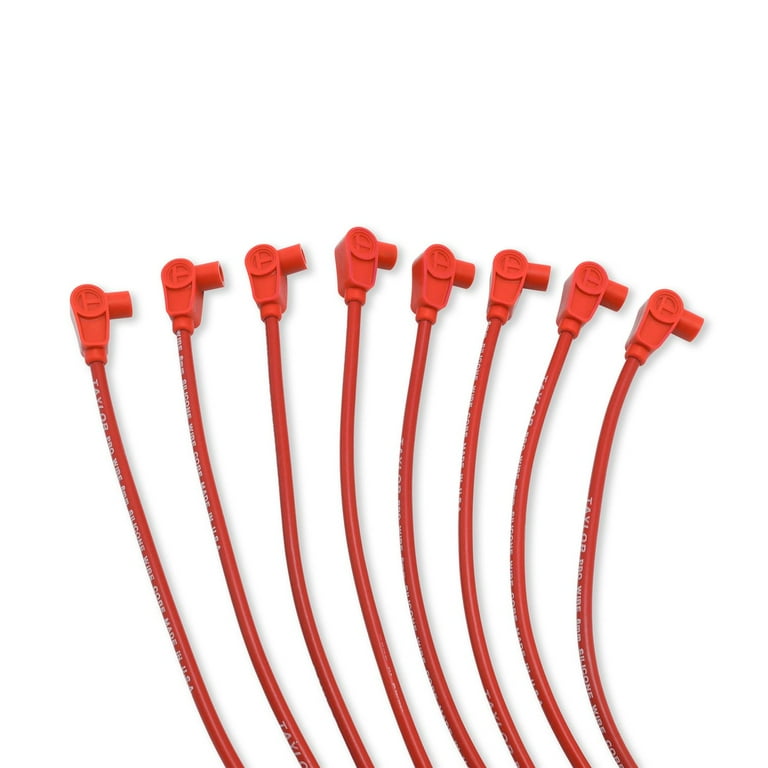 Taylor Cable Spark Plug Wire Set 8mm Pro Wire 90-Degree Red 70250 Taylor Cable Spark Plug Wire Set 8mm Pro Wire 90-Degree Red 70250
