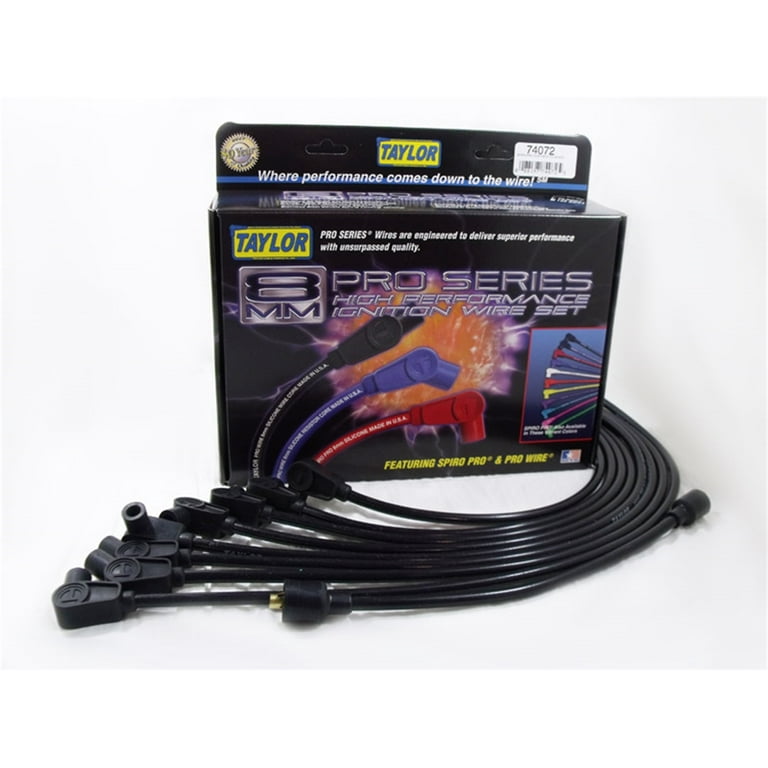Taylor Cable Spark Plug Wire Set Spiro-Pro Custom 8 Cylinder 74072 Taylor Cable Spark Plug Wire Set Spiro-Pro Custom 8 Cylinder 74072