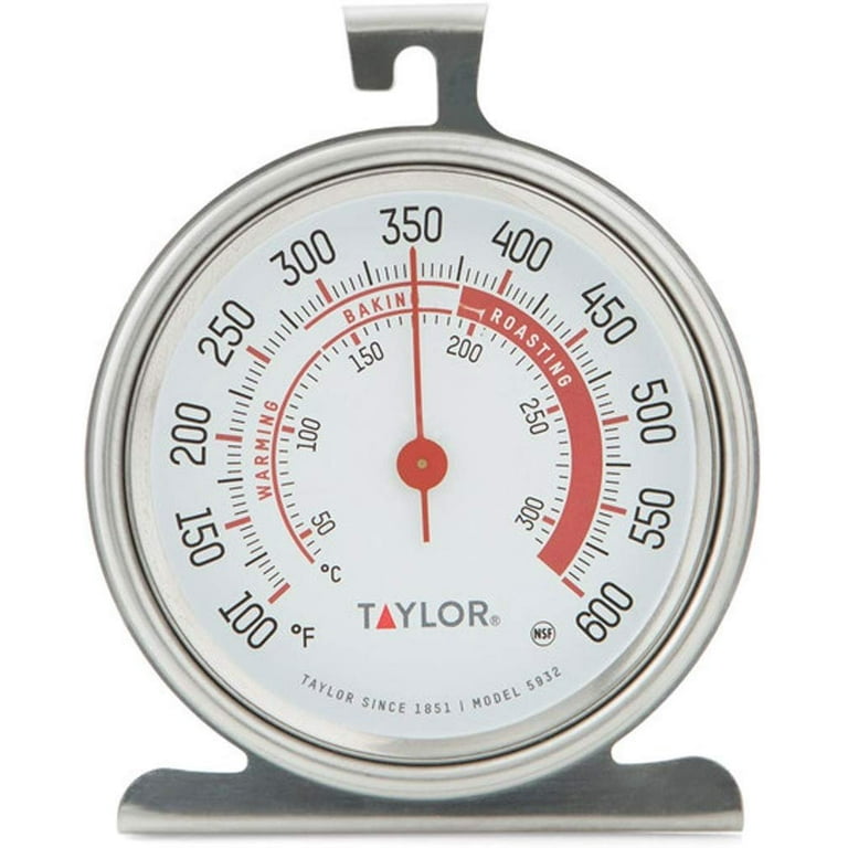 Classic 100F to 600F Stainless Grill Thermometer