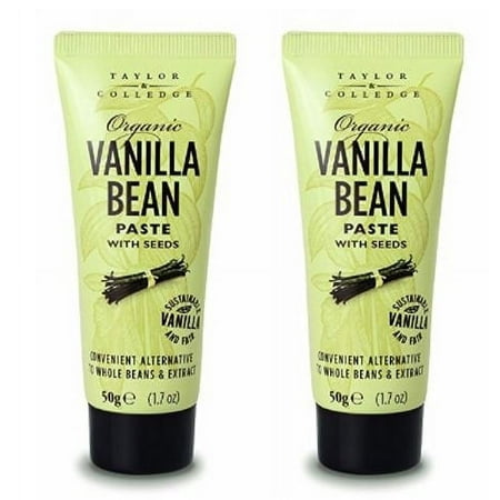 Taylor & Colledge Organic Vanilla Bean Paste, 2-Pack 1.7 Oz Tubes