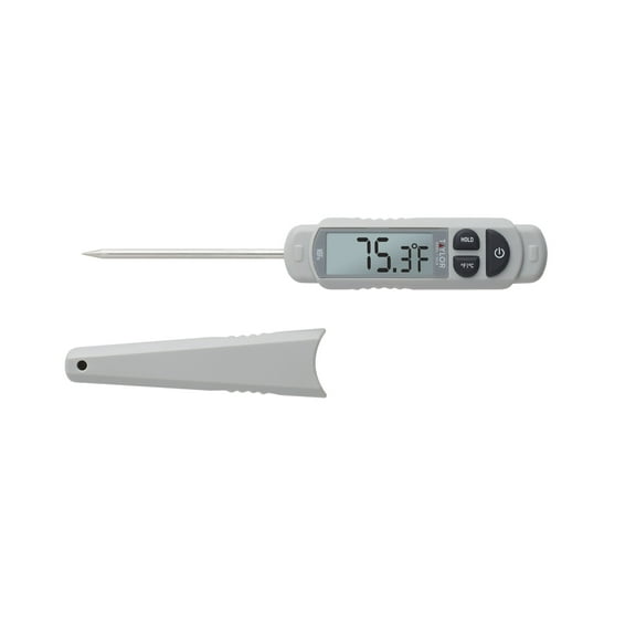 Taylor Waterproof Digital Pen Meat Thermometer with Cover Gray