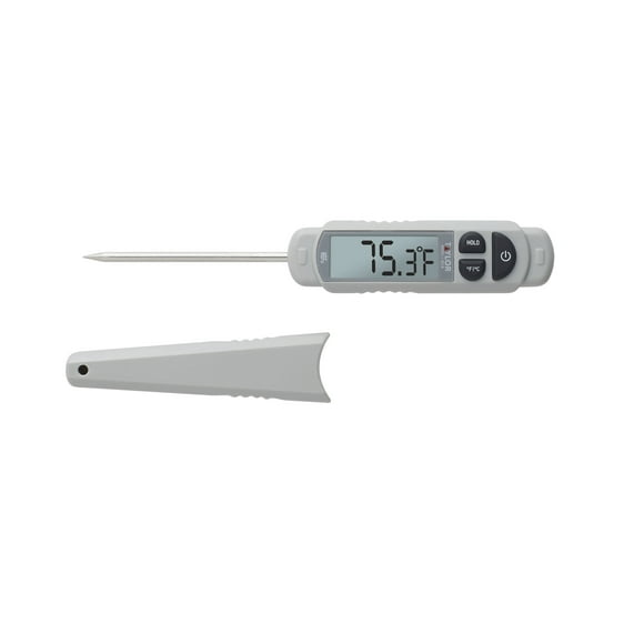 Taylor Compact .08 lbs Waterproof Digital Pen Meat Thermometer with Cover Gray