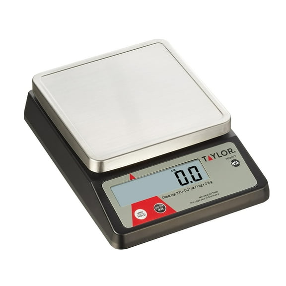 Taylor Compact Digital Portion Control Scale, Food Scale for Precise Weight Measuring and Portion Control, Tare and Hold Function, NSF, 32OZ, Stainless Steel Platform CA2