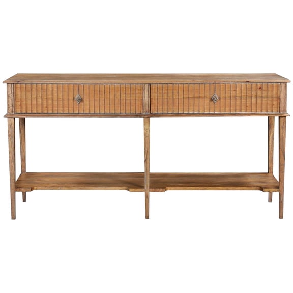Taylor Console Table-Beachwood Finish, Soft-Close Drawers