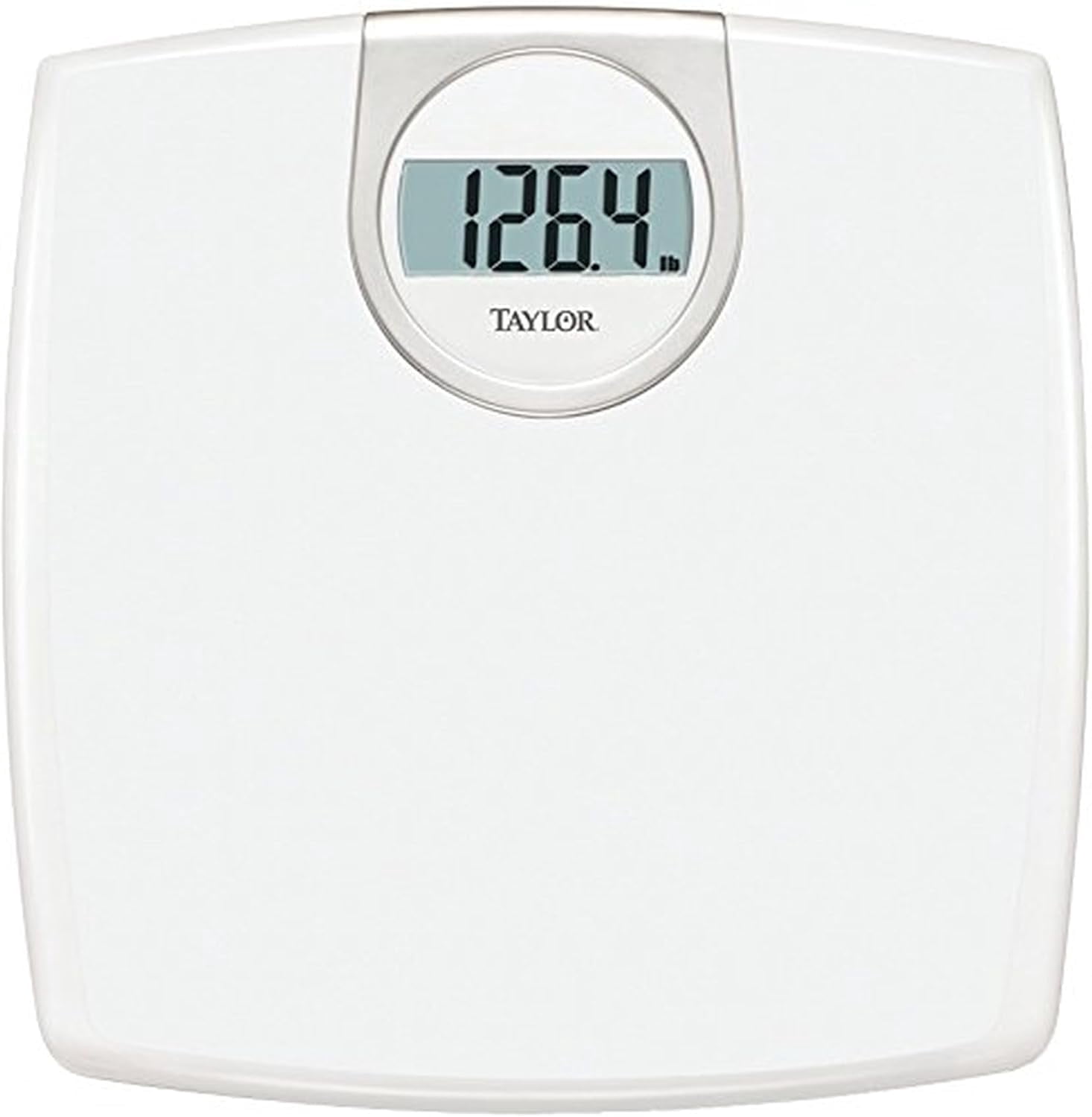 Digital 1.2-Inch LCD Bathroom Scale, 330 Lb Capacity, White