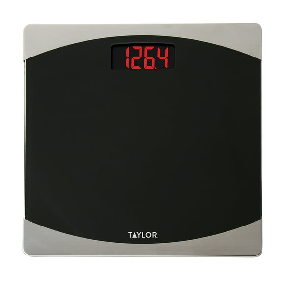 Taylor Black Glass with Stainless Steel Scale