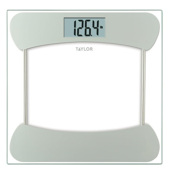 Taylor Digital Clear Glass Stainless Steel Scale with 400 lb Capacity