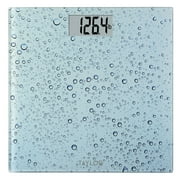 Taylor Digital Glass Bathroom Scale with Water Drop Blue Finish