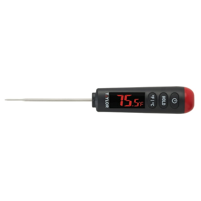 Taylor Digital LED Stainless Steel Meat Thermometer with Bright Display