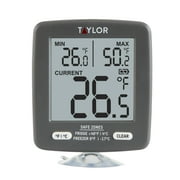 Taylor Digital Safety Zone Plastic Appliance Thermometer for Refrigerators and Freezers, Black