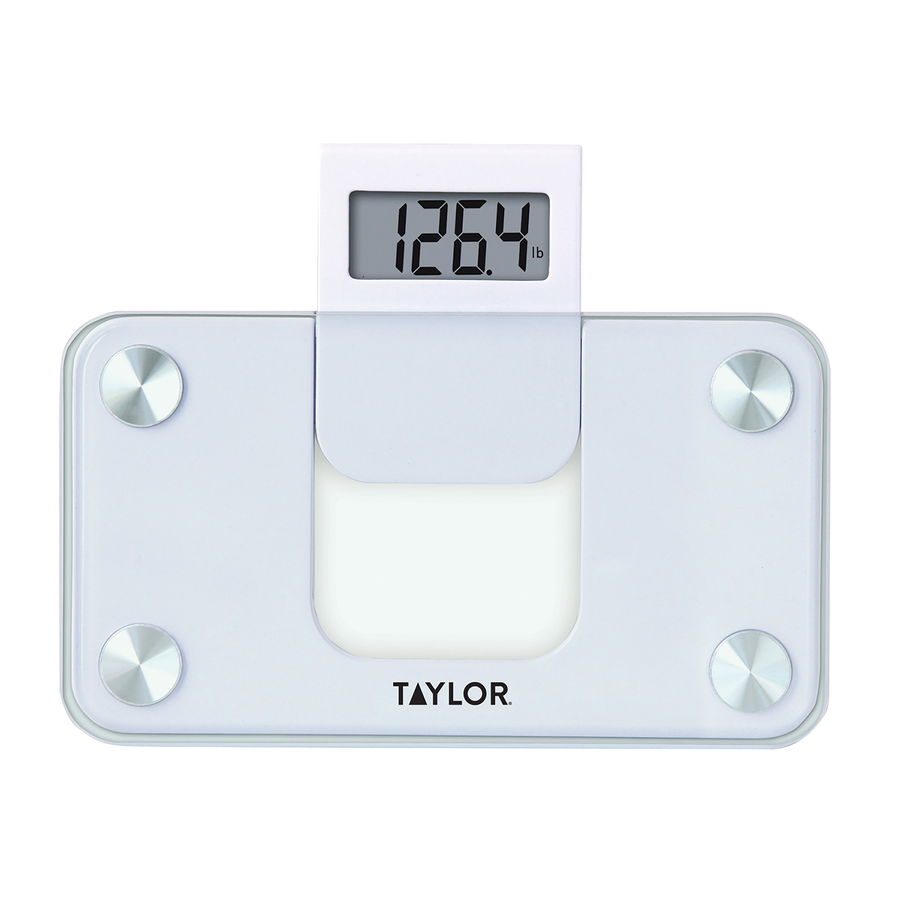 Taylor Digital Glass Bathroom Scale for Body Weight, Large Durable  Platform, Extra High 500 lb Capacity, Large 3.5x1.7 White Backlit  Display, Sea