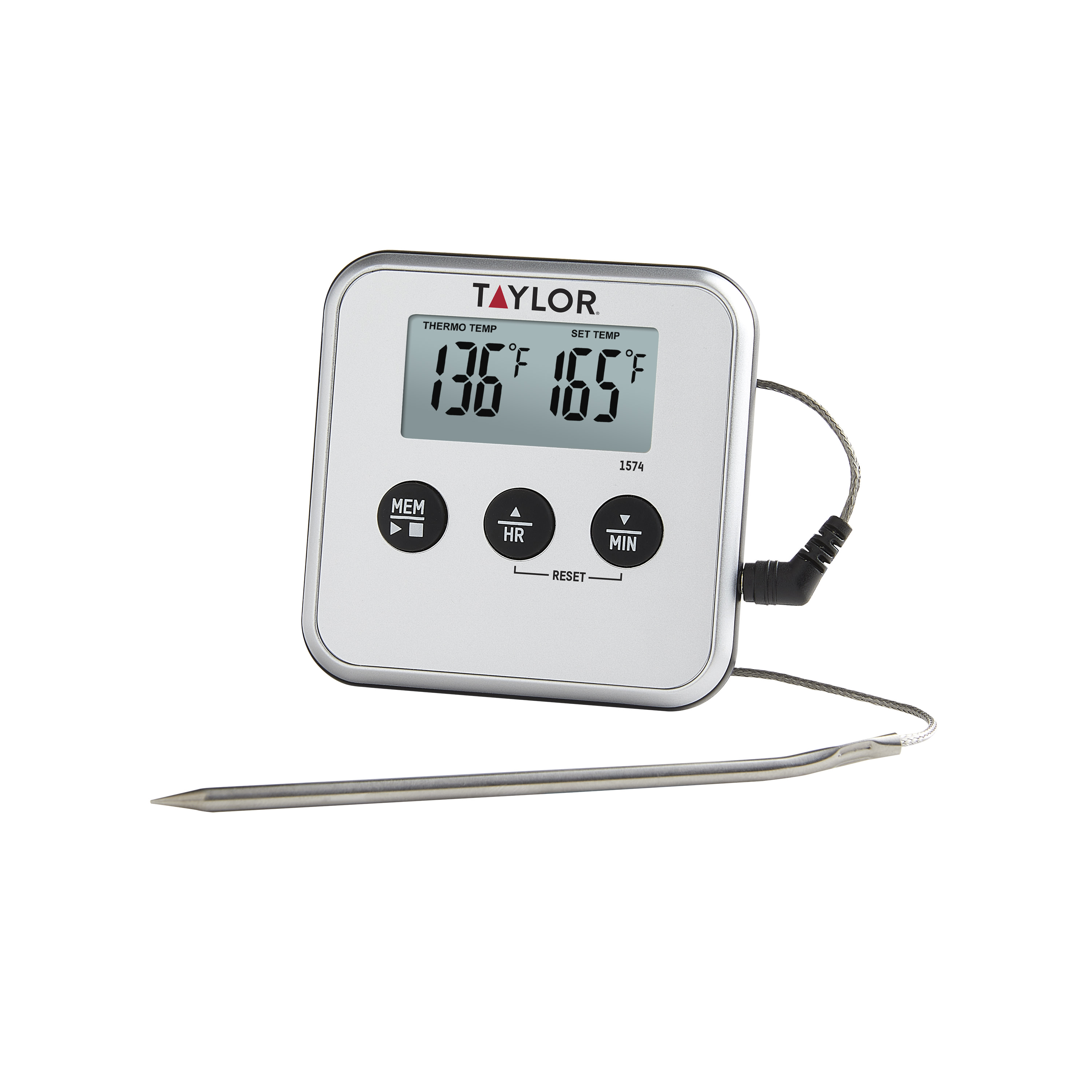 Taylor Digital Wired Probe Programmable Meat Thermometer with Timer - image 1 of 7