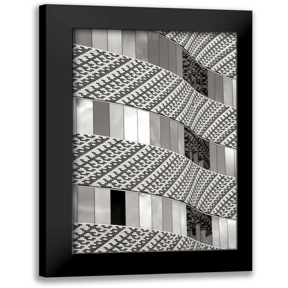 Taylor, Douglas 11x14 Black Modern Framed Museum Art Print Titled - Brick and Glass II BW