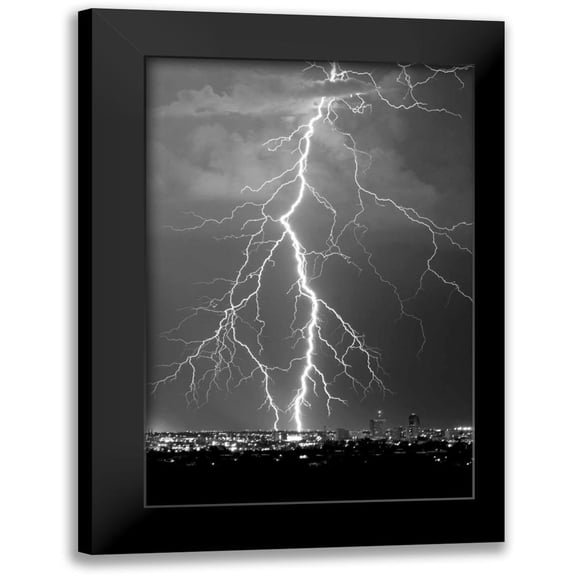 Taylor, Douglas 11x14 Black Modern Framed Museum Art Print Titled - Lightning Portrait BW
