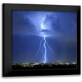 thumbnail image 1 of Taylor, Douglas 12x12 Black Modern Framed Museum Art Print Titled - Blue Lightning Sq, 1 of 5
