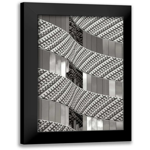 Taylor, Douglas 13x18 Black Modern Framed Museum Art Print Titled - Brick and Glass I BW