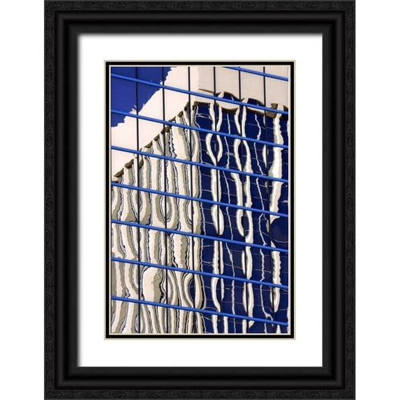 Taylor, Douglas 13x18 Black Ornate Wood Framed with Double Matting Museum Art Print Titled - Architectural Glass