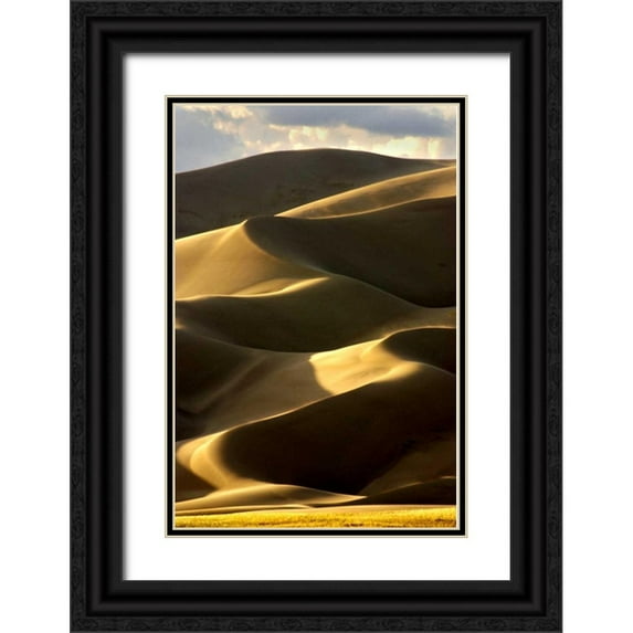 Taylor, Douglas 13x18 Black Ornate Wood Framed with Double Matting Museum Art Print Titled - Great Sand Dunes IV