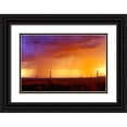 thumbnail image 1 of Taylor, Douglas 14x11 Black Ornate Wood Framed with Double Matting Museum Art Print Titled - Evening Rain, 1 of 4