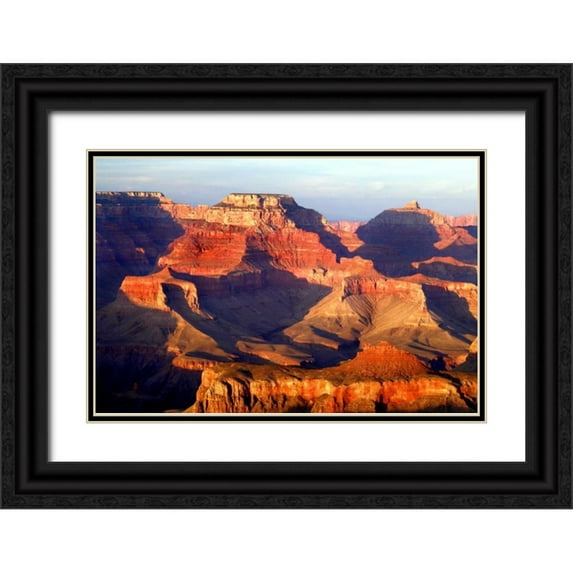 Taylor, Douglas 14x11 Black Ornate Wood Framed with Double Matting Museum Art Print Titled - Grand Canyon Dawn IV