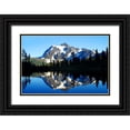 thumbnail image 1 of Taylor, Douglas 14x11 Black Ornate Wood Framed with Double Matting Museum Art Print Titled - Shuksan Reflections II, 1 of 4