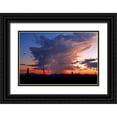 thumbnail image 1 of Taylor, Douglas 14x11 Black Ornate Wood Framed with Double Matting Museum Art Print Titled - Twilight Lightning II, 1 of 4