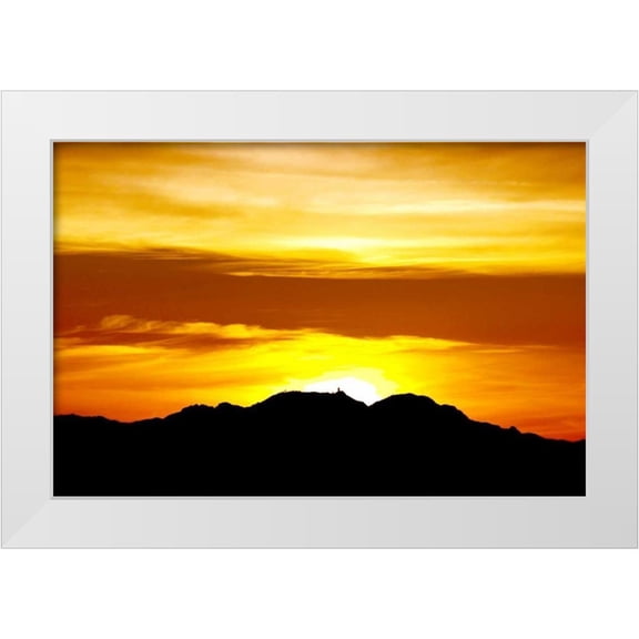 Taylor, Douglas 14x11 White Modern Wood Framed Museum Art Print Titled - Solstice Sunset