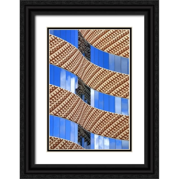 Taylor, Douglas 17x24 Black Ornate Wood Framed with Double Matting Museum Art Print Titled - Brick and Glass I