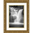 thumbnail image 1 of Taylor, Douglas 17x24 Gold Ornate Wood Framed with Double Matting Museum Art Print Titled - Twilight Waterfall II BW, 1 of 4