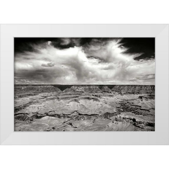 Taylor, Douglas 18x13 White Modern Wood Framed Museum Art Print Titled - Grand Canyon Winds BW