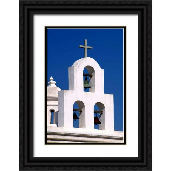 Taylor, Douglas 23x32 Black Ornate Wood Framed with Double Matting Museum Art Print Titled - Mission Bells I