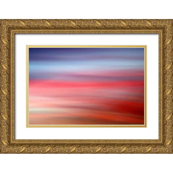 Taylor, Douglas 24x17 Gold Ornate Wood Framed with Double Matting Museum Art Print Titled - Painted Sky II