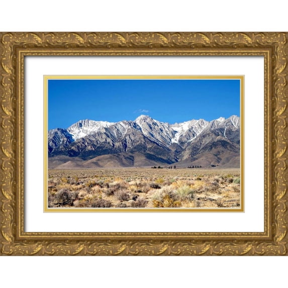 Taylor, Douglas 24x17 Gold Ornate Wood Framed with Double Matting Museum Art Print Titled - Sierra Nevada Mountains I