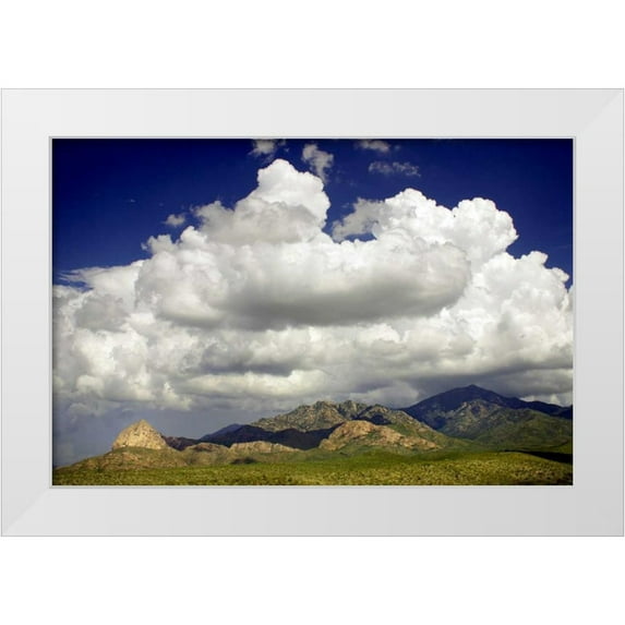 Taylor, Douglas 24x17 White Modern Wood Framed Museum Art Print Titled - Santa Rita Mountains in August