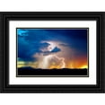 thumbnail image 1 of Taylor, Douglas 32x23 Black Ornate Wood Framed with Double Matting Museum Art Print Titled - Evening Storm, 1 of 4