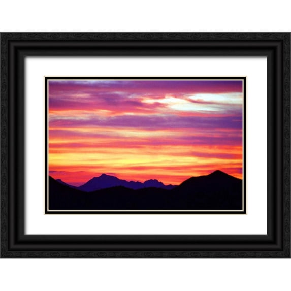 Taylor, Douglas 32x23 Black Ornate Wood Framed with Double Matting Museum Art Print Titled - Lingering Color