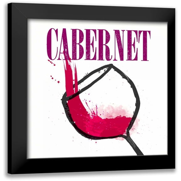 Taylor, Evangeline 12x12 Black Modern Framed Museum Art Print Titled - Artist Series Wine 4