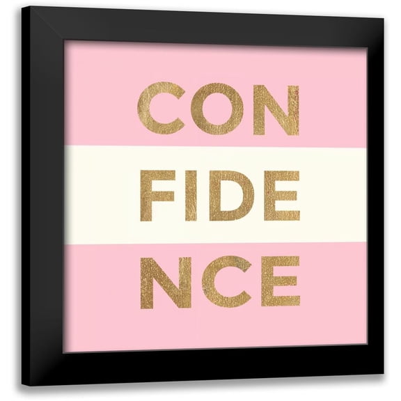 Taylor, Evangeline 12x12 Black Modern Framed Museum Art Print Titled - Confidence Glam