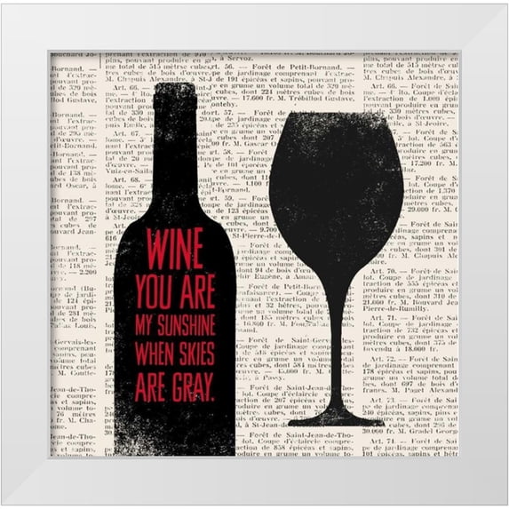 Taylor, Evangeline 12x12 White Modern Wood Framed Museum Art Print Titled - Wine Lino Print 2