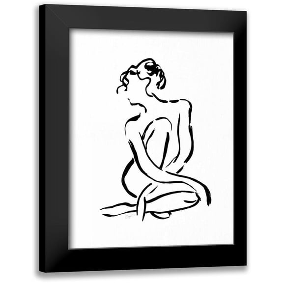 Taylor, Evangeline 12x14 Black Modern Framed Museum Art Print Titled - Gestural Figure Study Front