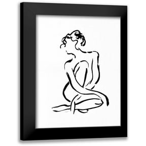 Taylor, Evangeline 12x14 Black Modern Framed Museum Art Print Titled - Gestural Figure Study Front