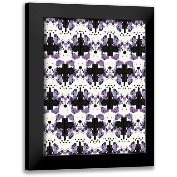 Taylor, Evangeline 12x14 Black Modern Framed Museum Art Print Titled - Ink Blot Pattern