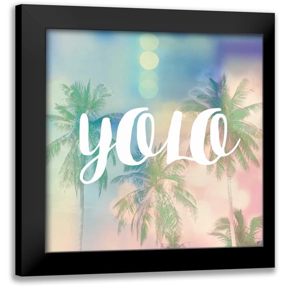Taylor, Evangeline 15x15 Black Modern Framed Museum Art Print Titled - YOLO