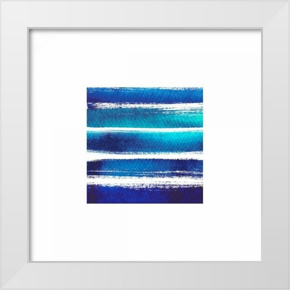 Taylor, Evangeline 15x15 White Modern Wood Framed Museum Art Print Titled - Horizintal Blues