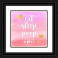 thumbnail image 1 of Taylor, Evangeline 20x20 Black Ornate Wood Framed with Double Matting Museum Art Print Titled - Eat, Sleep, Poop, Repeat, 1 of 4