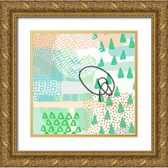 Taylor, Evangeline 20x20 Gold Ornate Wood Framed with Double Matting Museum Art Print Titled - Swirlée 1