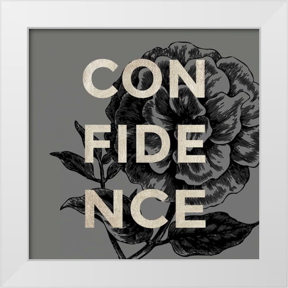 Taylor, Evangeline 20x20 White Modern Wood Framed Museum Art Print Titled - Confidence
