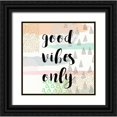 thumbnail image 1 of Taylor, Evangeline 26x26 Black Ornate Wood Framed with Double Matting Museum Art Print Titled - Good Vibes Only, 1 of 4