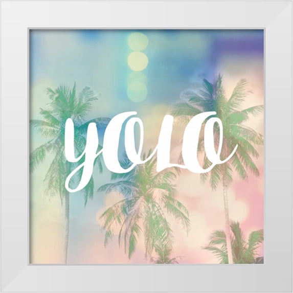 Taylor, Evangeline 26x26 White Modern Wood Framed Museum Art Print Titled - YOLO