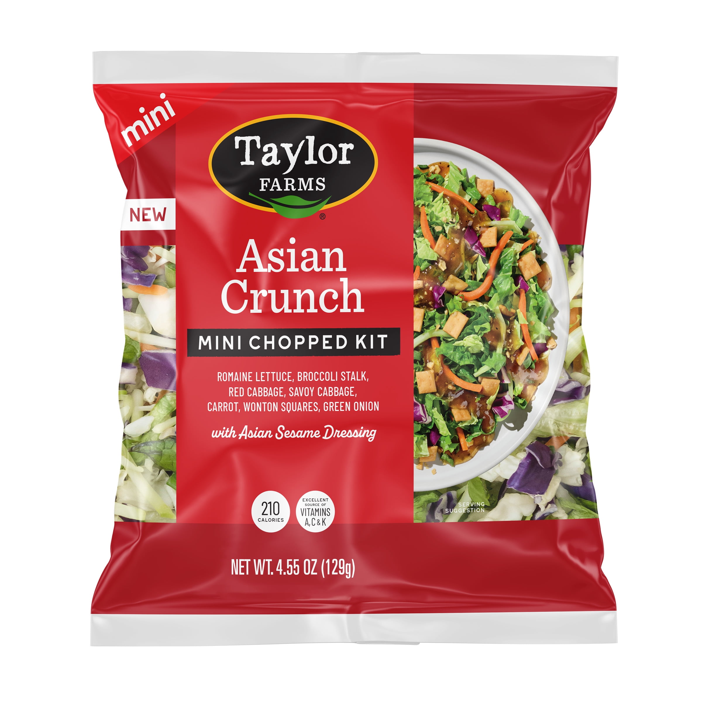 Taylor Farms Asian Crunch Mini Chopped Salad Kit, 4.55 o, Fresh